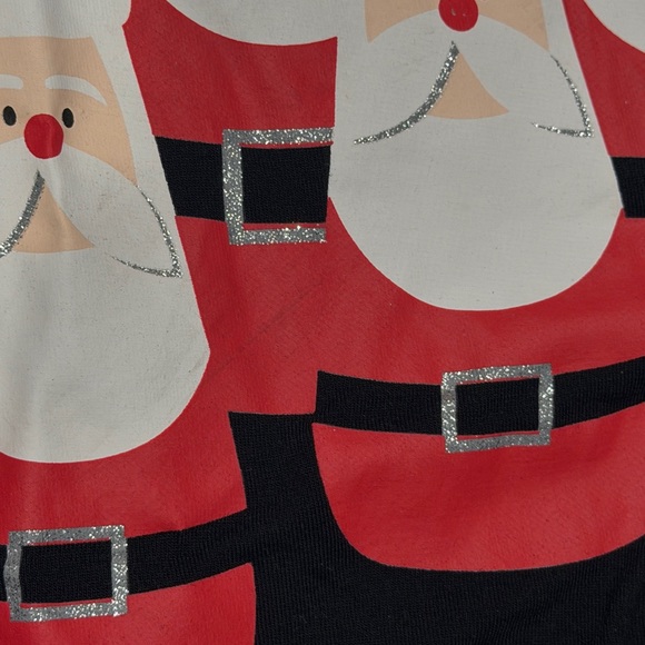 Mac & Belle Glittery Santa Black Long Sleeve Tunic Shirt - Picture 5 of 5